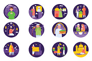 Eid Mubarak Vector Illustrations, a Person Illustration by Vector Portal (Thumbnail 3 of 6)