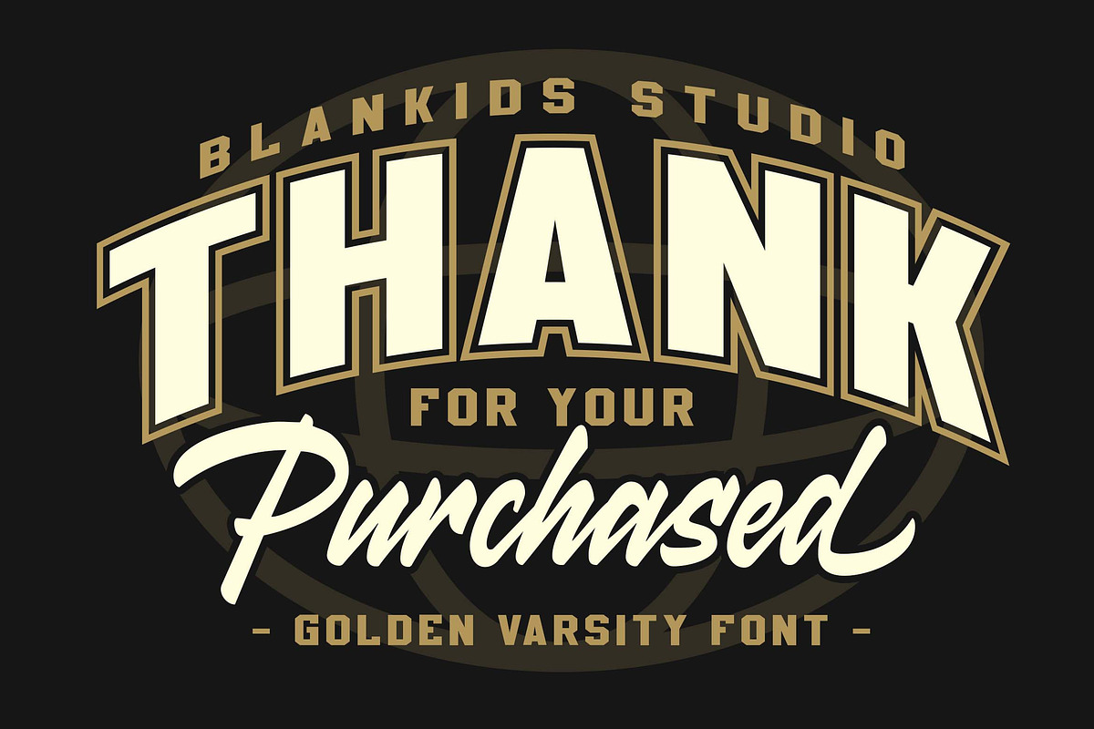 Golden Varsity a College Duo Font, a Slab Serif Font by Blankids Studio (Photo 14 of 14)
