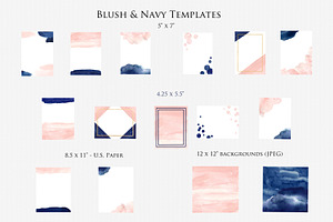 Navy And Blush Backgrounds