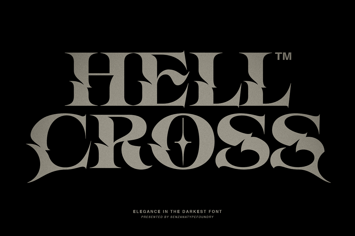 Hell Cross, a Blackletter Font by senzana (Photo 1 of 8)