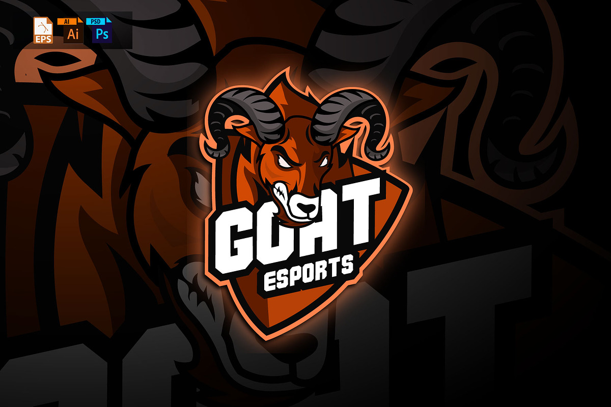 Goat Esports - Mascot & Esport Logo, a Branding & Logo Template by Bewalrus Studio
