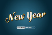 New Year Text Effect, a Layer Style Add-On by studiogstock (Thumbnail 1 of 2)