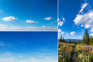 6 Wildflower Meadows and Blue Skies, a Nature Photo by Hamza067