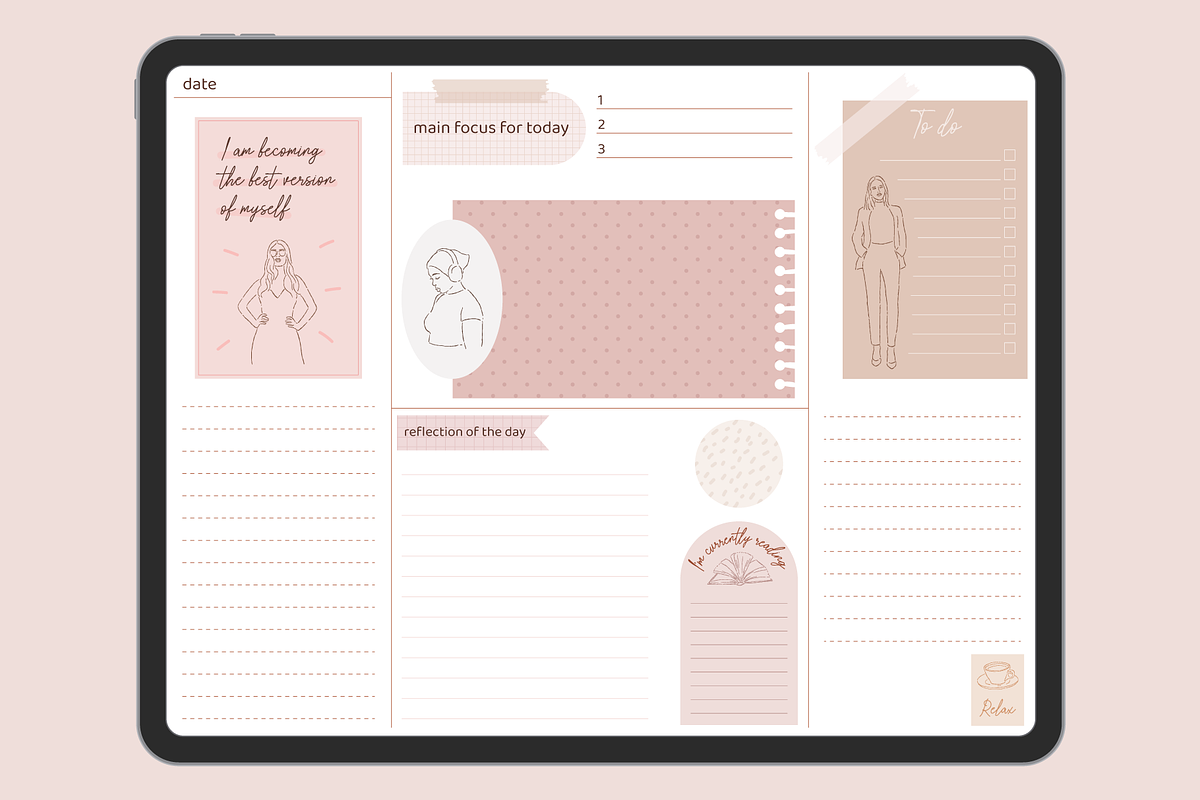 Aesthetic Feminine Digital Stickers, an Illustration by Digitaliya (Photo 3 of 7)