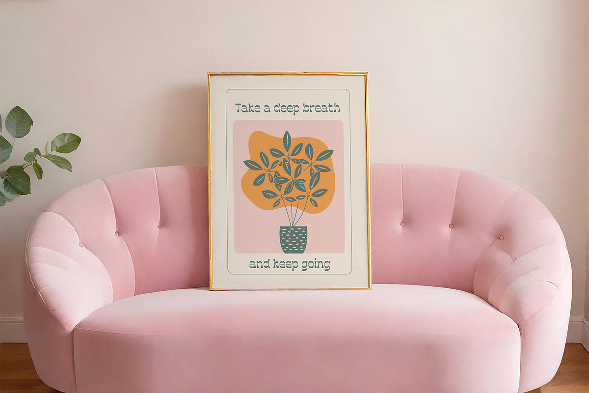 Pink Sofa | Frame Mockup 3x4 Ratio, a Household Mockup by isjakimockups (Photo 7 of 8)