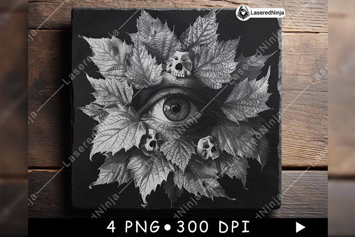 Eye Leaves Skulls Creepy Mysterious, a Background Graphic by LaseredNinja (Photo 3 of 7)