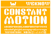 Constant motion font, a Font by weknow (Thumbnail 1 of 8)