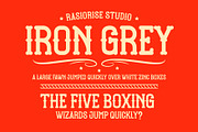 Iron Grey a Vintage Western Font, a Slab Serif Font by Rasiorise Studio (Thumbnail 3 of 9)