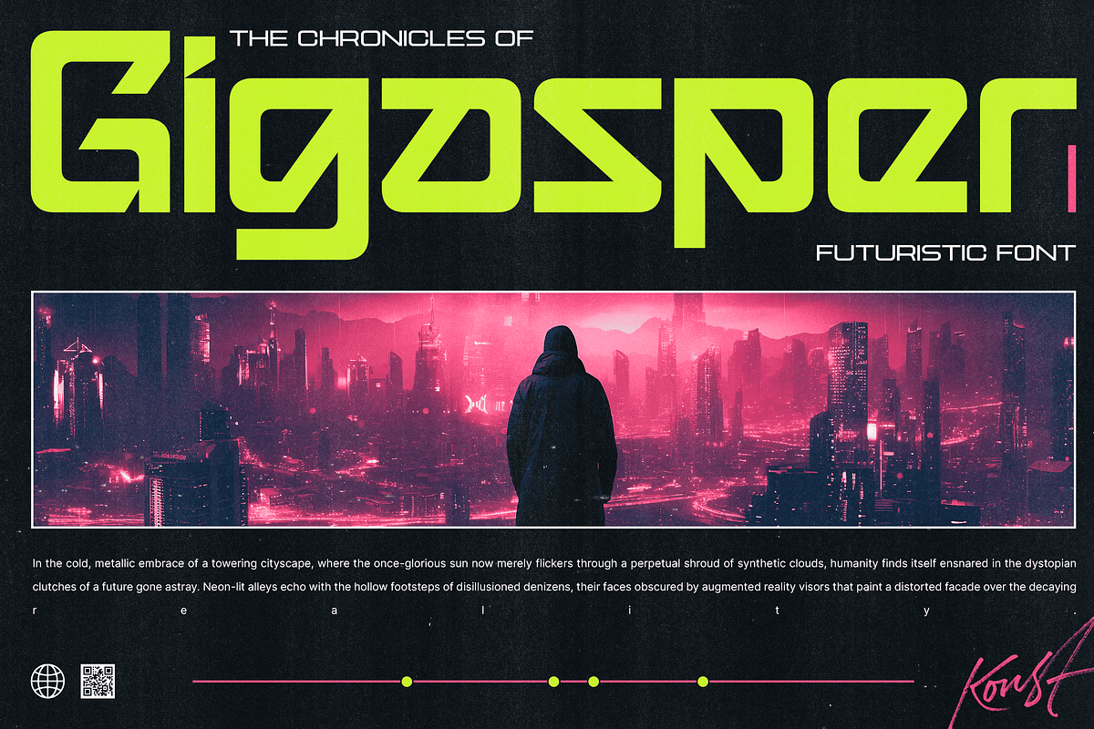 Gigasper - Futuristic Techno Fonts, a Sans Serif Font by Konstantine Studio (Photo 1 of 8)