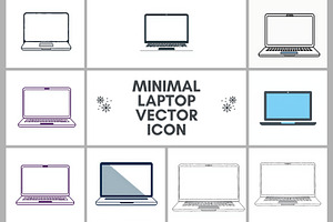 14 EPS. Minimal Laptop Vector Icon, a Solid Icon by adenpinkstore