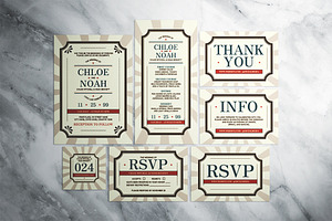 Vintage Wedding Invitation Suite, an Invitation Template by The Good Store