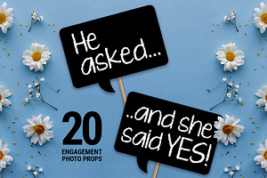 20 Engagement Photo Booth Props