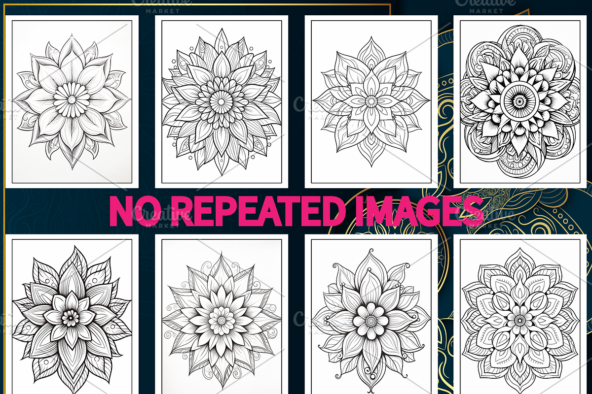 Mandala Flower Coloring Book Page, a Healthcare Illustration by Design Station (Photo 2 of 5)