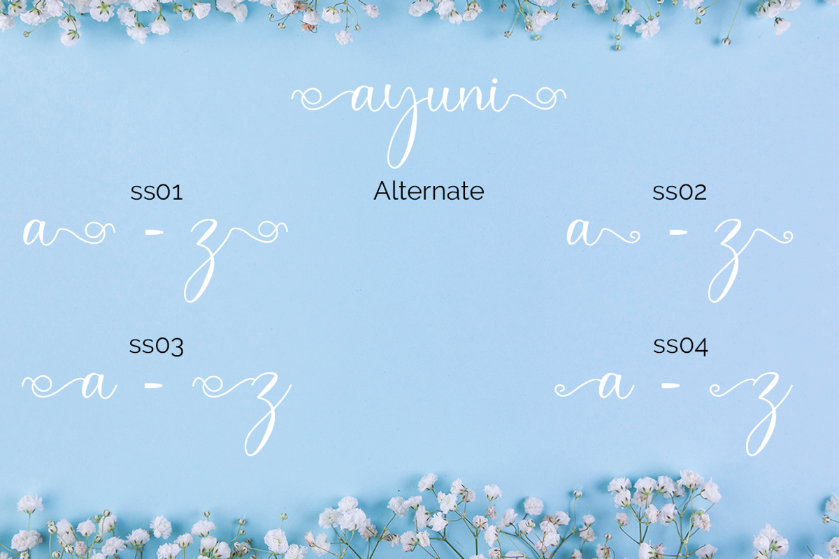 Ayuni Script Calligraphy, a Script Font by MC Creative (Photo 7 of 8)