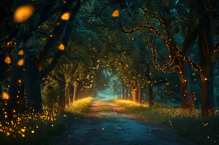 A road illuminated by streetlights,, a Photo by Iftikhar Alam