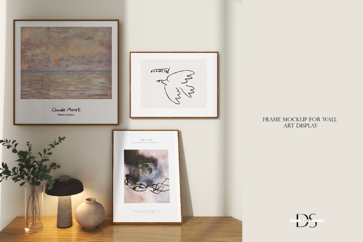 3 Frame  mockup for wall art, a Print Template by DSTUDIO888 (Photo 3 of 4)