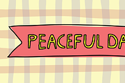 Peaceful Day, a Handwritten Font by pizzadudedotdk (Thumbnail 1 of 8)
