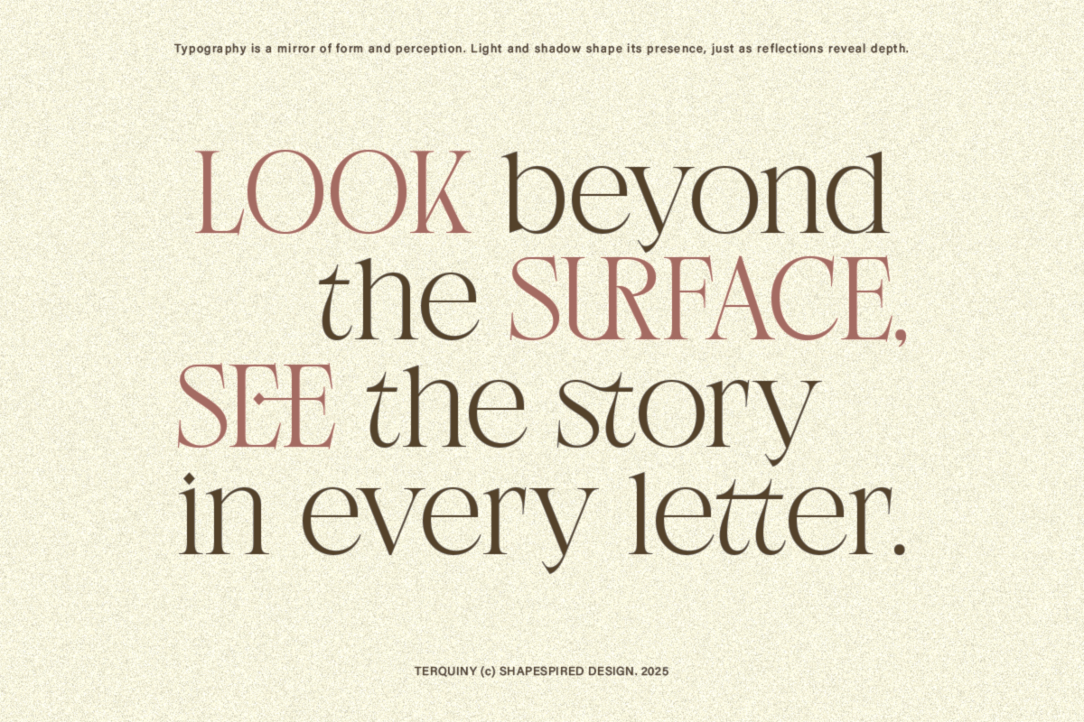 Terquiny - Modern Luxury Serif, a Serif Font by Shapespired Design (Photo 13 of 17)
