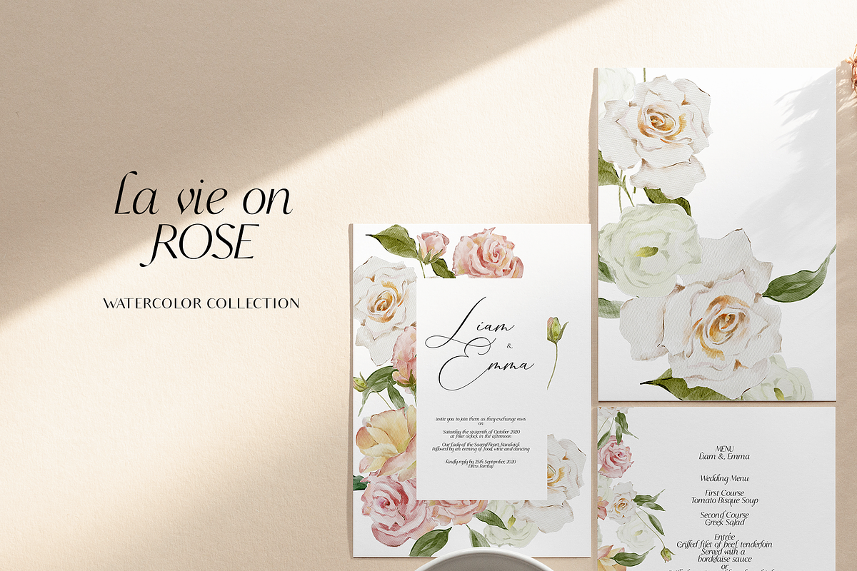 Watercolor Roses Collection, an Illustration by Grace Noboa Illustrations (Photo 2 of 8)