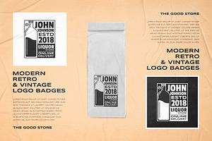 Modern Retro Logo Badges Bundle