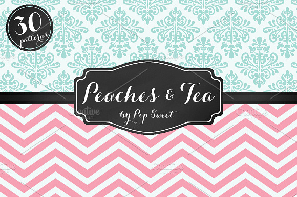 Peaches & Tea 30 Pattern Set preview 4