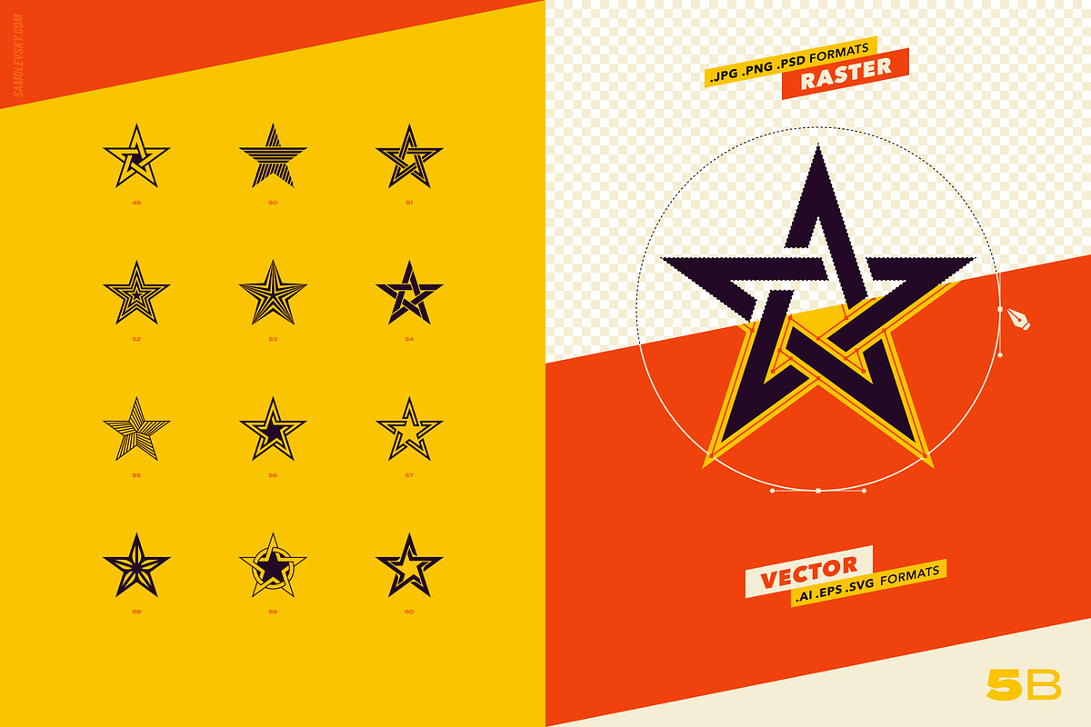 96 Logo Marks & Geometric Shapes, a Branding & Logo Template by Samolevsky (Photo 16 of 24)