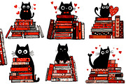 Valentine Black cat clipart, an Illustration by Designworld (Thumbnail 2 of 3)