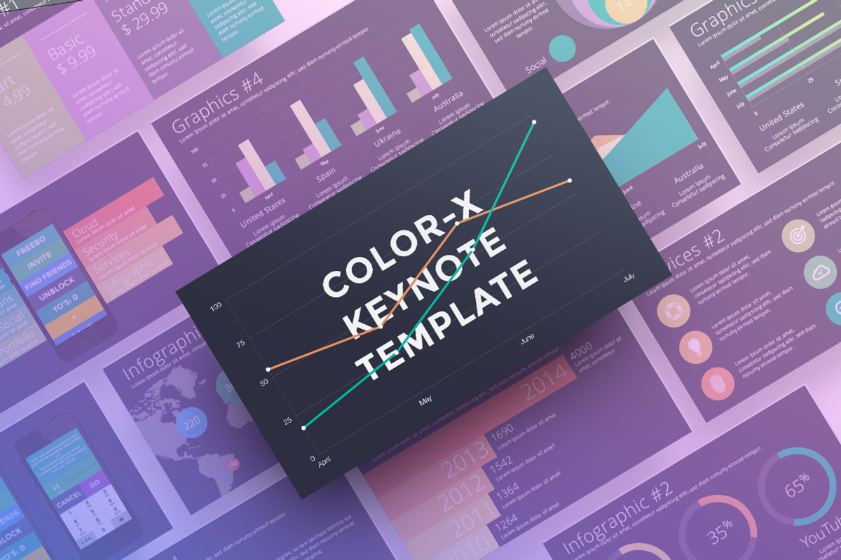 Color-X Keynote Template, a Presentation Template by Yuriy Kondratkov (Photo 1 of 6)