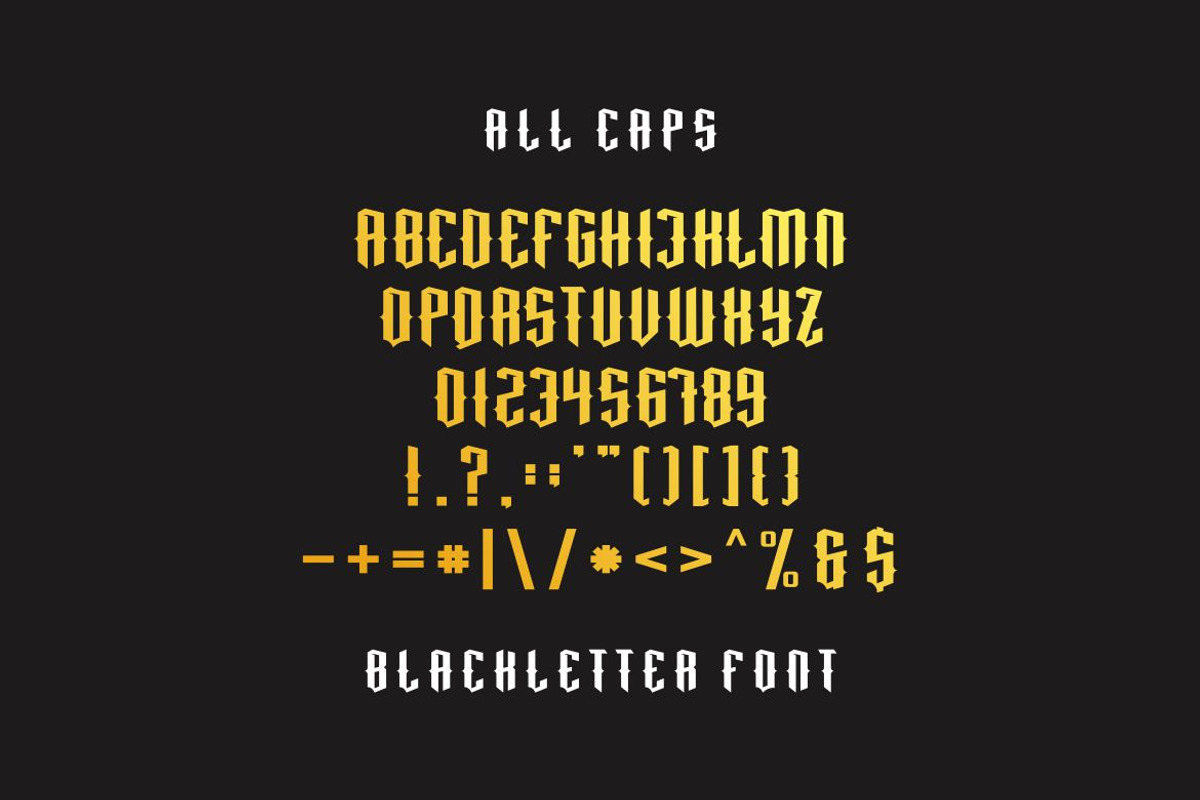 Wizared Blackletter Font, a Serif Font by majesticlogo (Photo 3 of 5)