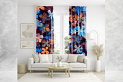 Blue & Orange Floral Pattern, a Pattern Graphic by MartinShop (Thumbnail 4 of 10)
