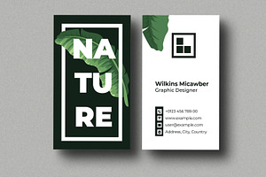 Nature Business Card Design Template, a Business Card Template by MightyDesign