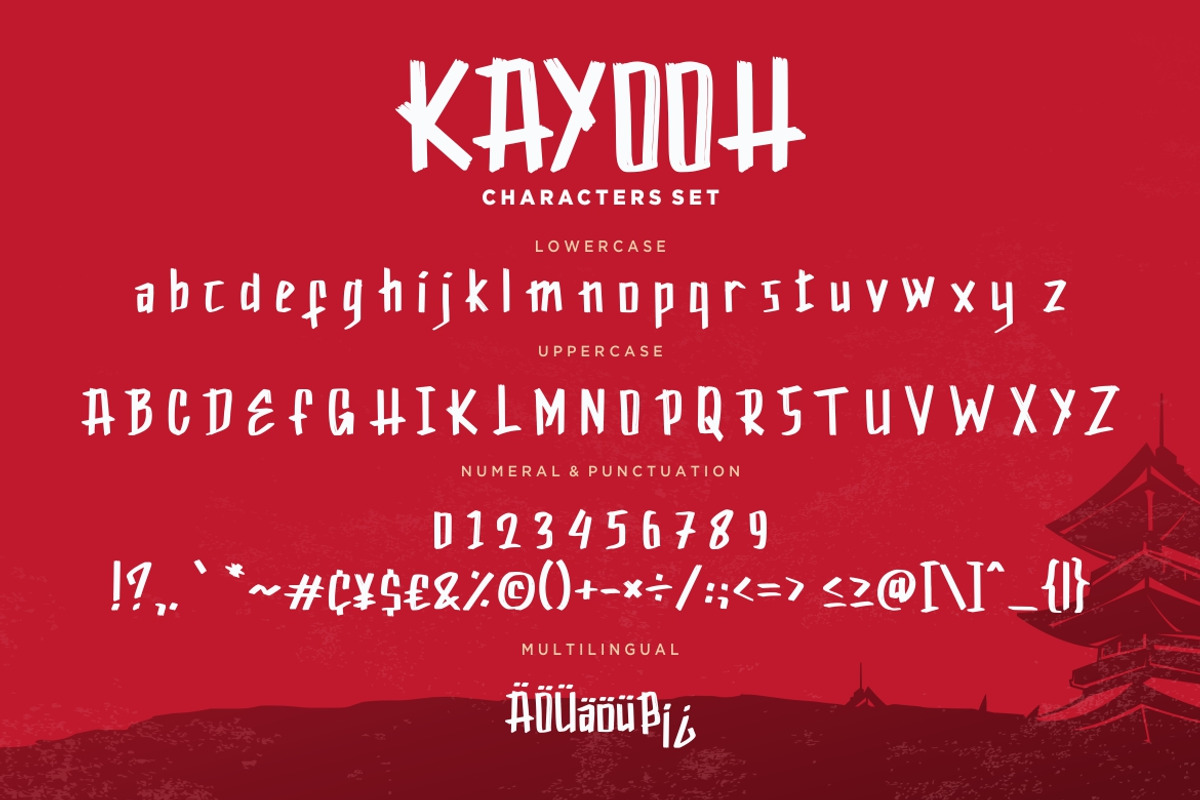 Kayooh Japanese Business Font preview 7