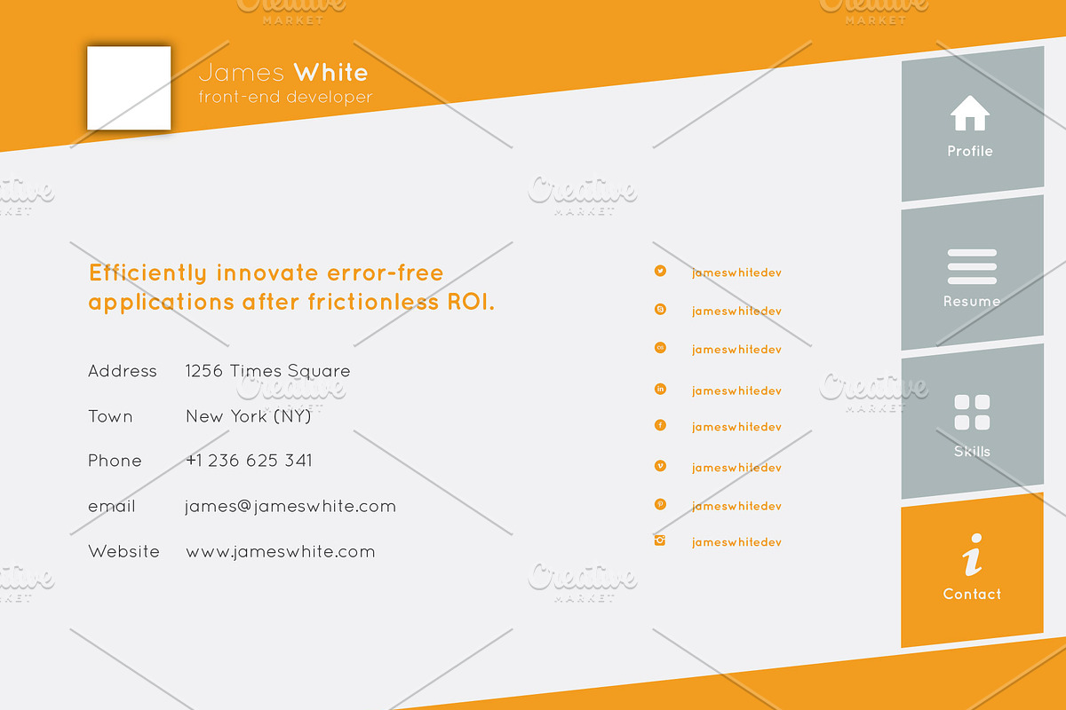 Horizontal, 4 Pages Resume, a Resume Template by 8Link (Photo 2 of 5)