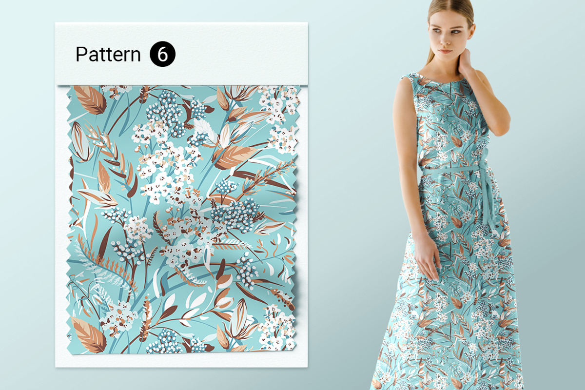 Floral Pattern, a Background Graphic by Yulia Ogneva (Photo 8 of 9)
