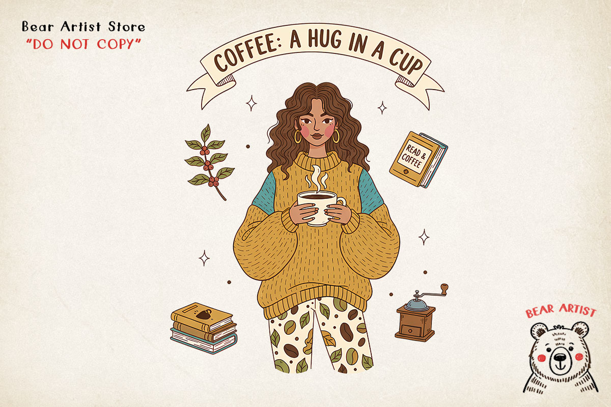 Coffee Morning Hand-drawn PNG Bundle, an Illustration by GlitterCraft (Photo 22 of 101)
