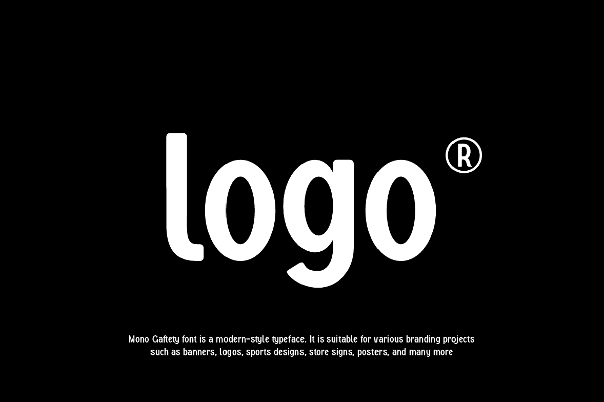 Mono Gaftety - Brand Identity Font, a Sans Serif Font by QR Design Studio (Photo 2 of 15)