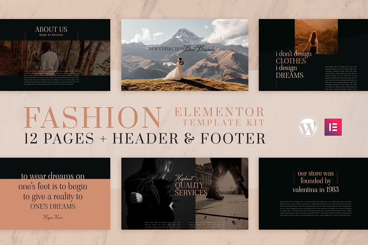 FAVAS Fashion Elementor Template Kit, an UI Kit Template by Touringxx Creative Studio (Photo 1 of 6)