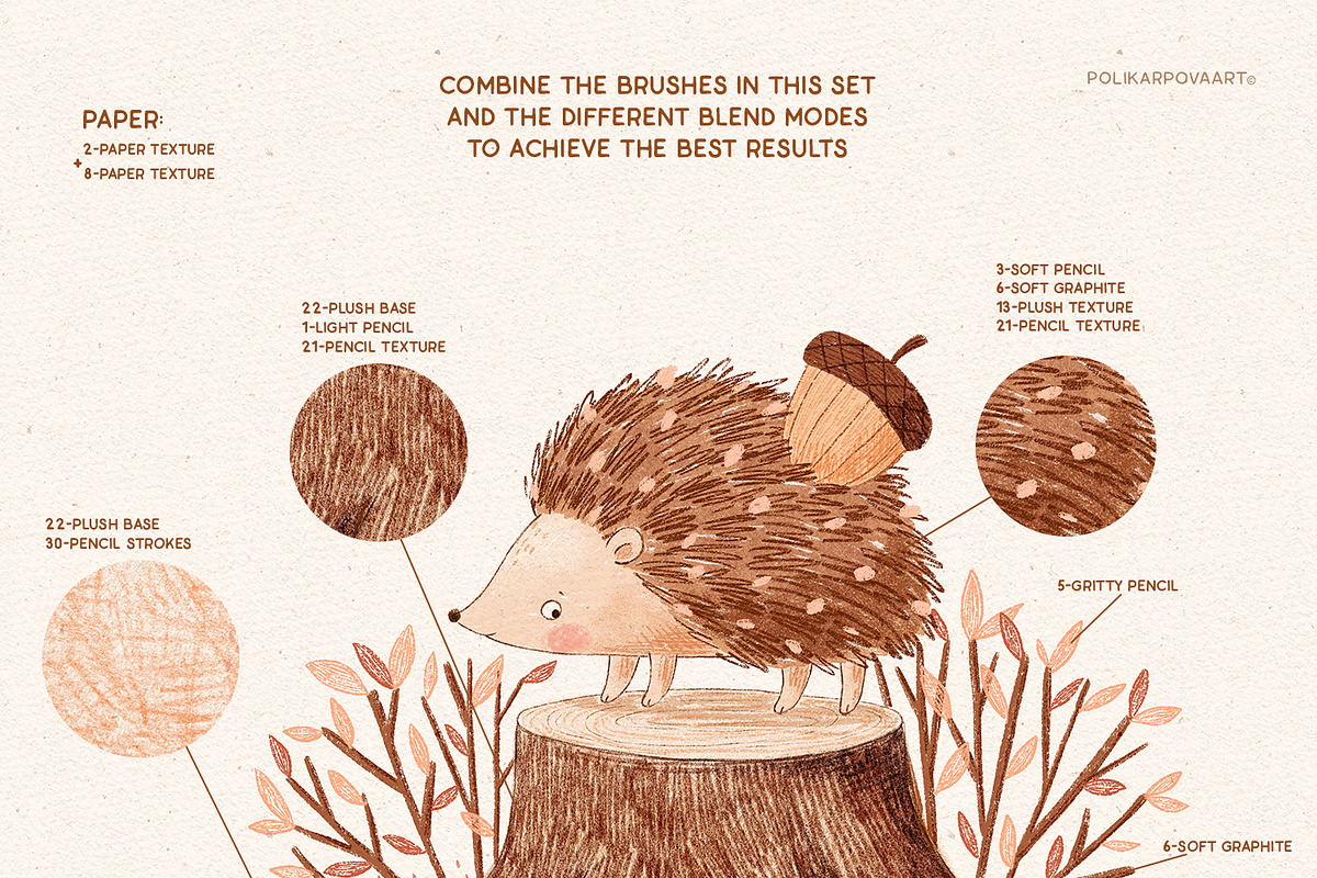 Pencils & Paper - brushes Procreate, a Brush Add-On by polikarpovaart (Photo 9 of 13)