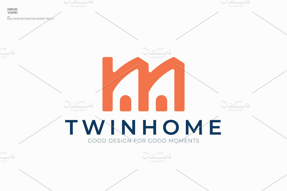 Twinhome logo, a Branding & Logo Template by blends.studio (Photo 1 of 4)