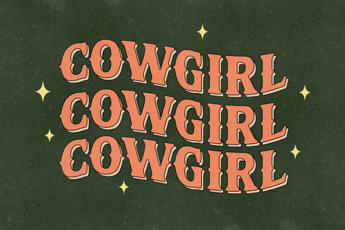 Horse Saguaro - Cowgirl Font, a Serif Font by HansCo Studio (Photo 2 of 7)