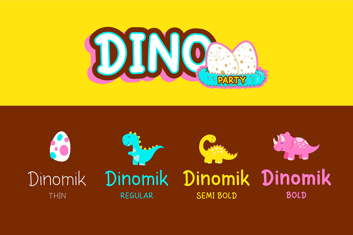 Dinomik fun comic font, a Font by Mightyfire (Photo 2 of 5)