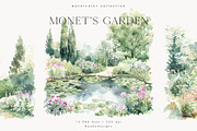 Monet's Garden, a Decorative Illustration by PeDe Designs (Thumbnail 1 of 13)
