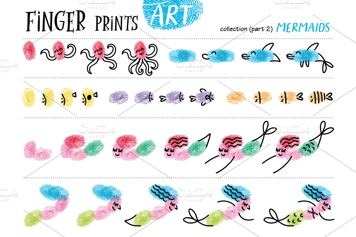 Finger prints ART (part 4), an Education Illustration by Alena Razumova (Photo 6 of 13)