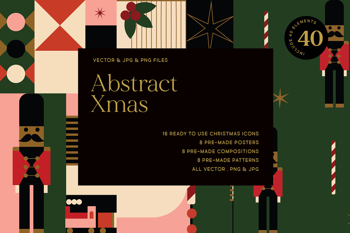 Abstract Christmas Set, an Illustration by All This Concept (Photo 1 of 10)