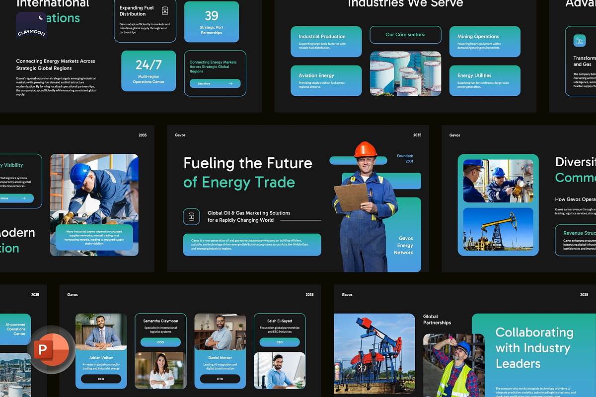 Oil and Gas Marketing, a Presentation Template by Claymoon Lab (Photo 2 of 7)