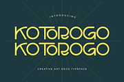 Kotorogo – Art Deco Display Typeface, a Sans Serif Font by Artiveko (Thumbnail 1 of 8)