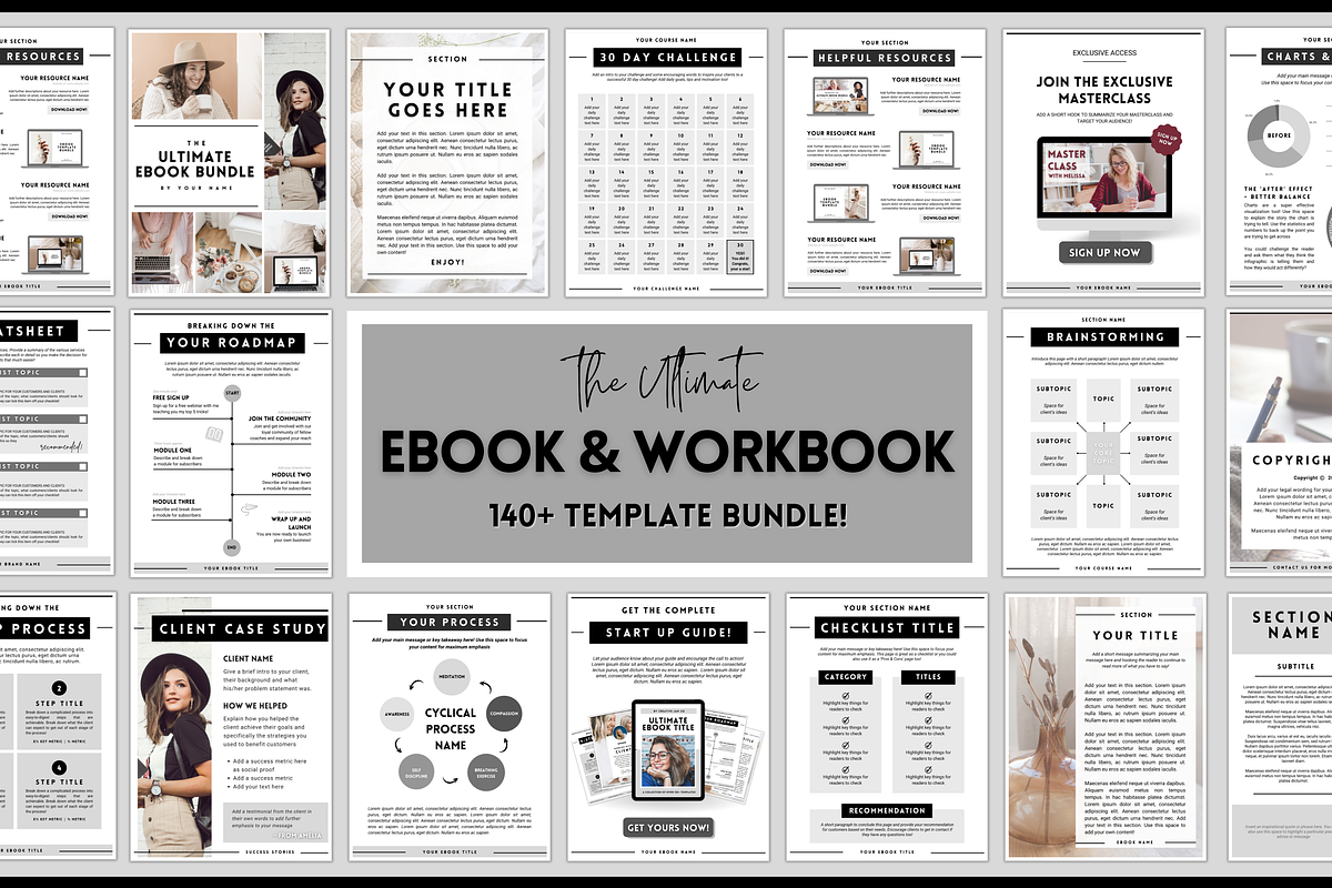 eBook Template Canva! 140pg Workbook, a Marketing Template by Templatables (Photo 11 of 11)