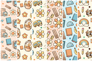 Retro Back to School Seamless Patter, a Pattern Graphic by TheClipAtelier (Thumbnail 2 of 4)