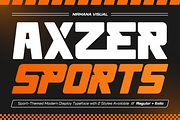 AxzerSports - Automotive Racing Logo, a Sans Serif Font by Nirmana Visual (Thumbnail 1 of 15)