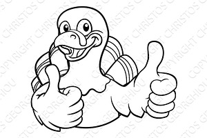 Turkey Thanksgiving Cartoon Bird, an Animal Illustration by Christos Georghiou